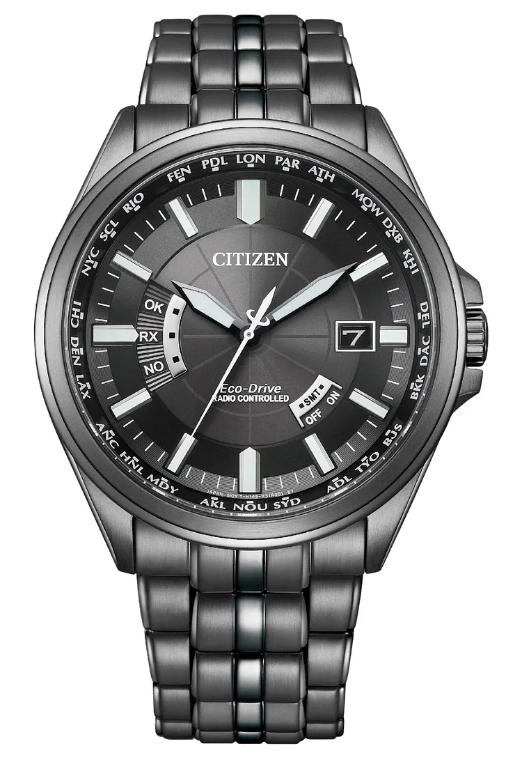 CITIZEN all black光動能腕錶CB0294-54E，2萬1800元。品牌提供