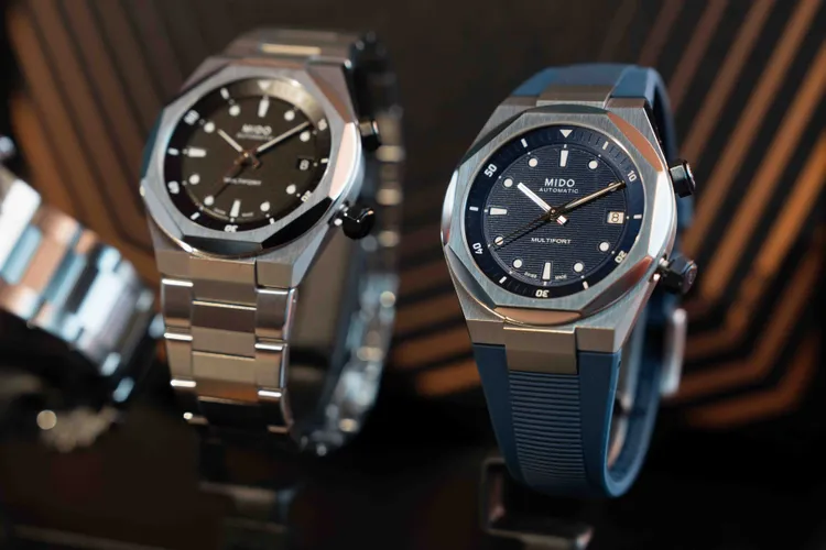 除了率性黑色，也同步端出藍色不鏽鋼橡錶盤配橡膠錶帶款式。品牌提供