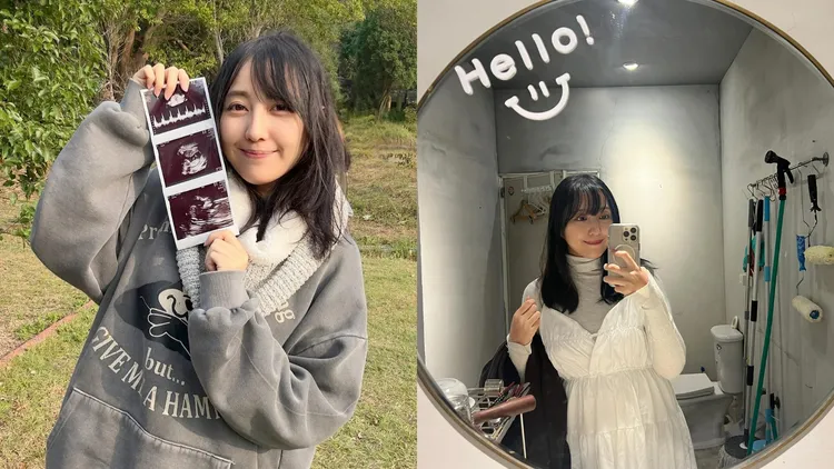 織織2024年底曬出超音波照宣布懷孕。翻攝《@chichinote》IG