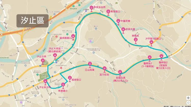 掃墓專車路線圖。警方提供