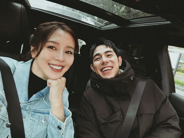 慢熱的詹懷雲（右）感謝劉品言很有耐心的找話題跟他聊天。鏡電視提供