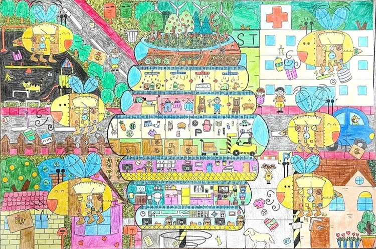 B組(8-11歲)金獎：王蒞旋同學作品《環保大富翁》