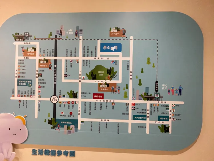 市心朗朗建案基地位置。銷售中心提供