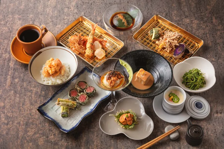 吉天麩羅「雲丹天婦羅套餐」。三澧餐飲集團提供