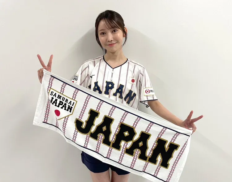 黑見明香登上轉播台大獲好評。翻攝自侍ジャパン官方X社群