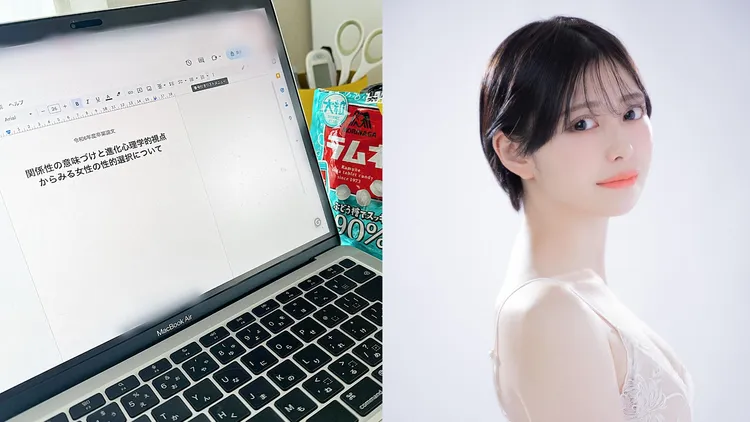 小松本果為畢業論文拍攝AV影片，為探究女性心理找答案。翻攝自小松本果X平台