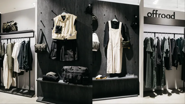 店內帶來一系列品牌經典輕行系列及Unisex服飾商品。品牌提供