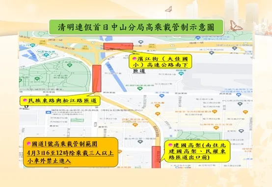 中山警高乘載管制圖。警方提供