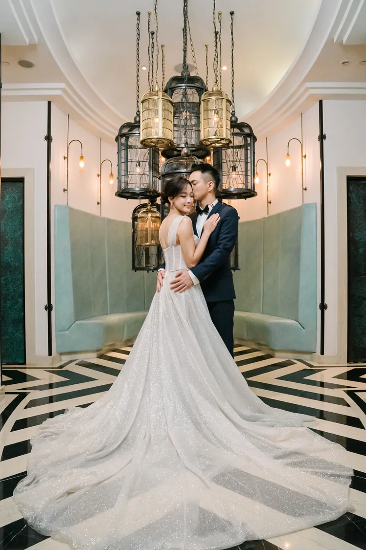 台北文華東方酒店受歡迎的宴會廳化妝間打卡景點「鳥籠區」。台北文華東方酒店提供