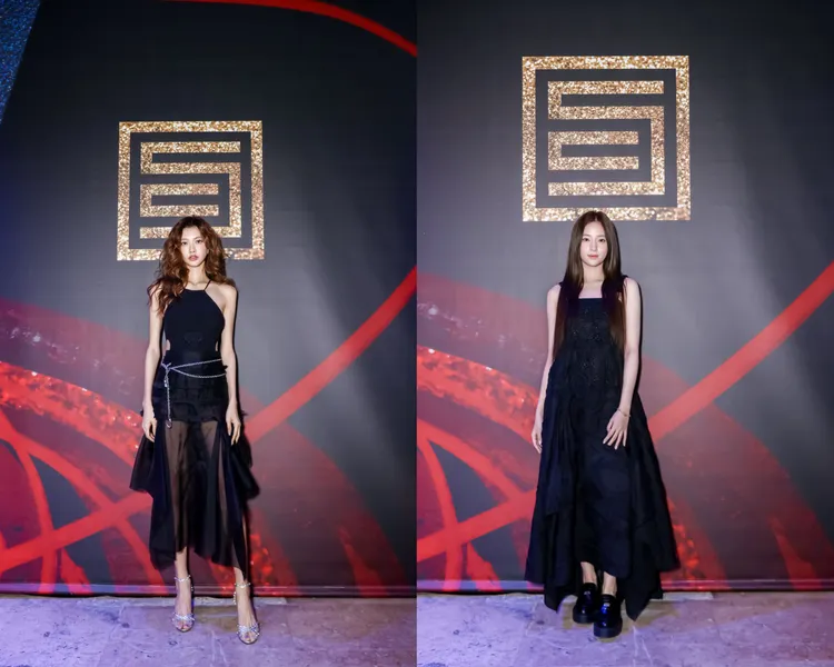 超模吳宜樺（左）、歐陽娣娣。品牌提供