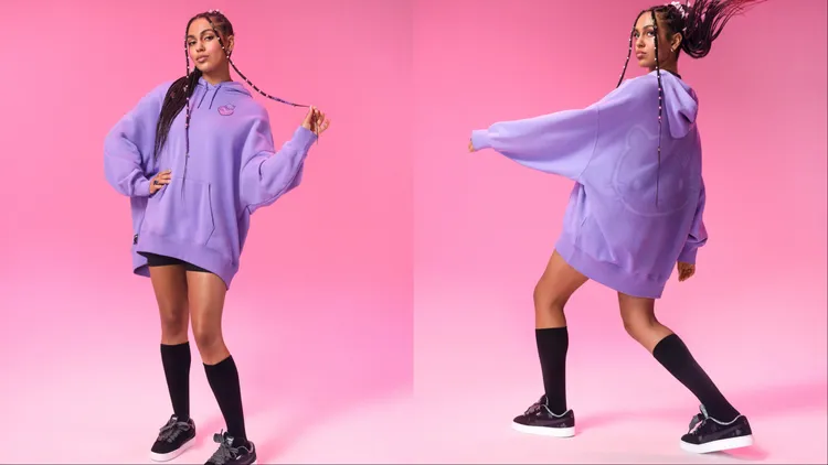 PUMA X Hello Kitty長厚連帽T恤，2780元。品牌提供