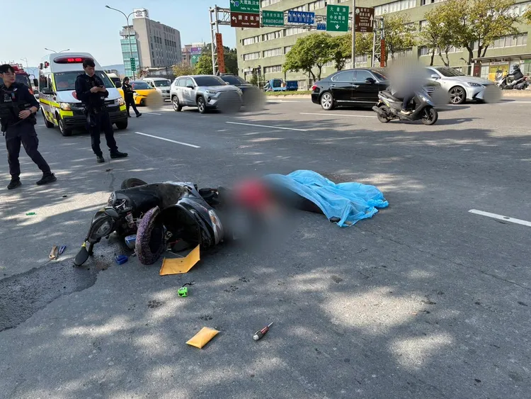 施男遭輾慘死。翻攝畫面