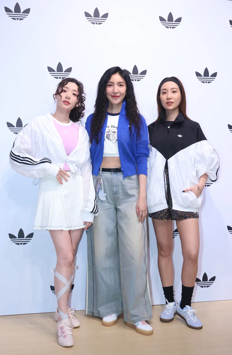郭雪芙（左起）、楊謹華、Melinda出席adidas Originals活動。攝影中心攝