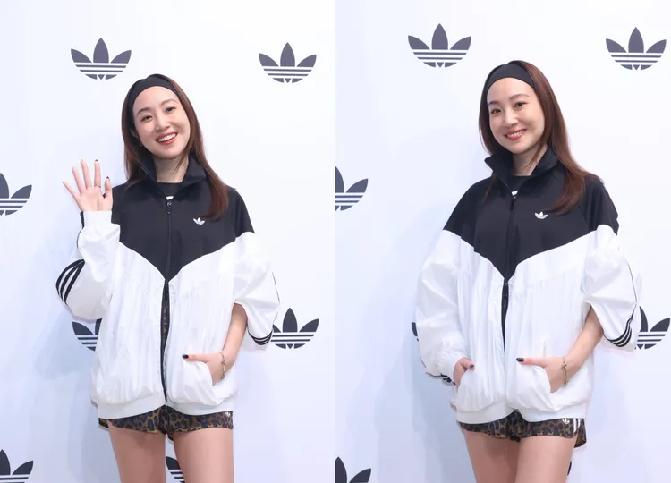 Melinda十分中意身上的豹紋短褲，表示等等就會去入手。攝影中心攝