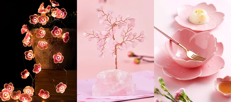 浪漫櫻花小物在家也能享受夢幻春日氛圍。業者提供