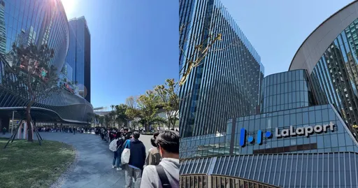 南港LaLaport今開門前逾100人排隊 貪食蛇隊伍滿至經貿二路
