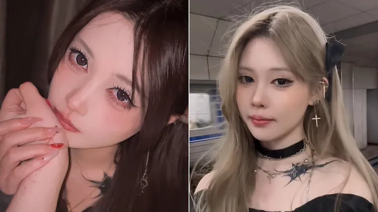 中國網友指出忘關窗簾的是抖音正妹魚魚骨。翻攝自魚魚骨抖音