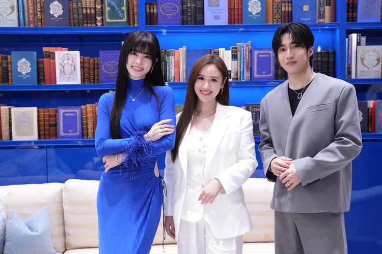 任容萱（左起）、吳姍儒、婁峻碩出席Tiffany新店開幕活動。彭欣偉攝