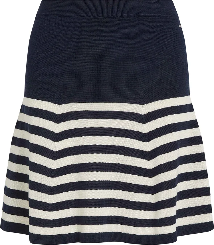 TOMMY HILFIGER絲質喇叭迷你裙，6180元 。品牌提供