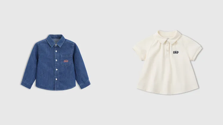 Gap兒童牛仔襯衫、A字POLO衫也可輕鬆替小孩打造潮流造型。品牌提供