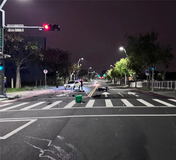 陳姓醫學生被酒駕吳男撞死的現場。民眾提供