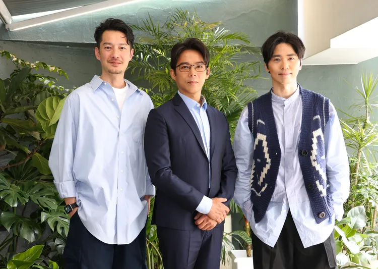 周詠軒（左起）、和陳子強、巫宗翰一起為戲宣傳。莊宗達攝