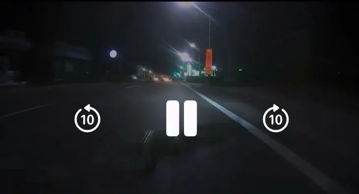 女騎士在路上壓到大蟒蛇。翻攝threads chen.yuzi