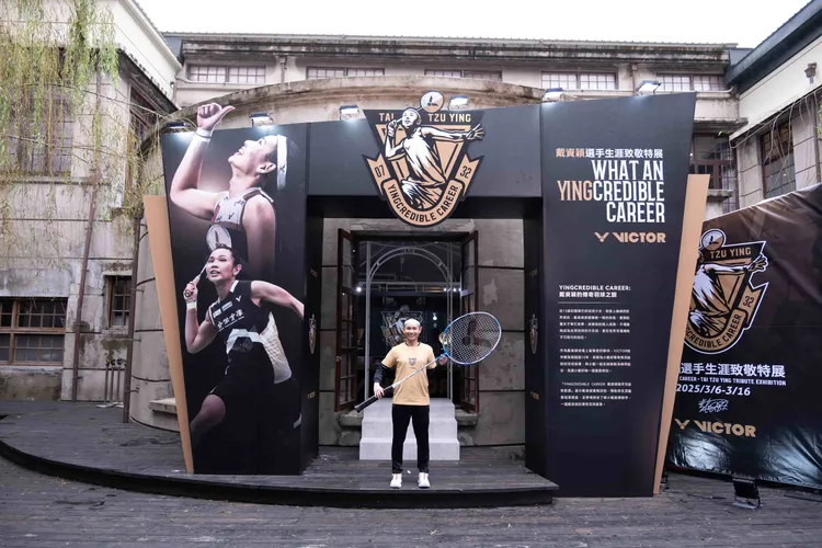 戴資穎現身力挺自己的生涯特展。品牌提供