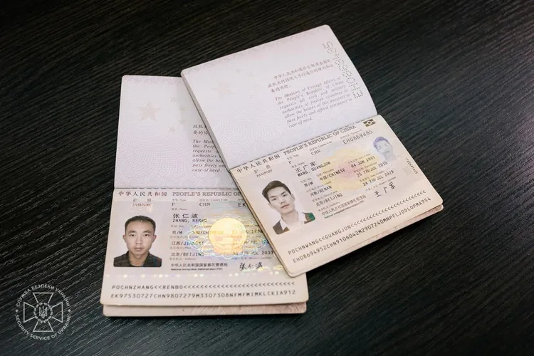 王廣軍與張仁博的中國護照。翻攝X@trajaykay