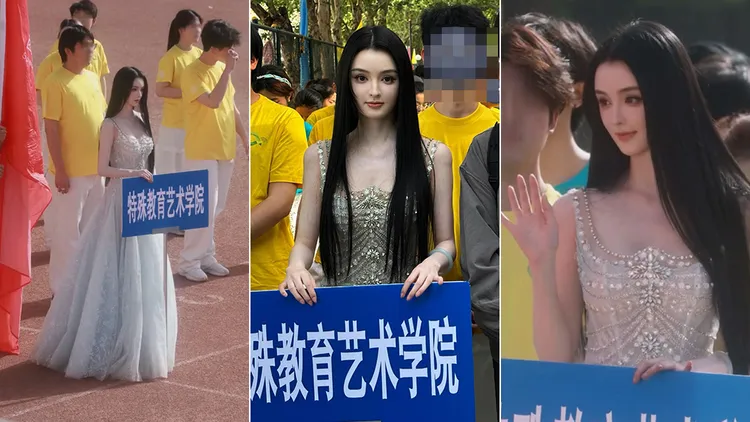 宸玥運動會當天被拍了許多照片引發瘋傳。翻攝自微博