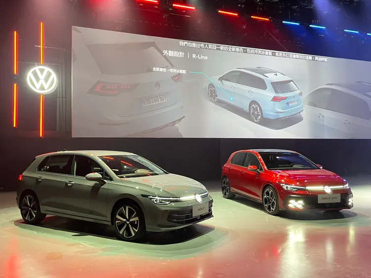 Golf／Variant換上新前、後保險桿，向內C字勾起的線條營造出集中、銳利的效果，280 eTSI Style車型具鍍鉻飾條、280 eTSI R-Line車型為高光澤烤漆。林浩昇攝