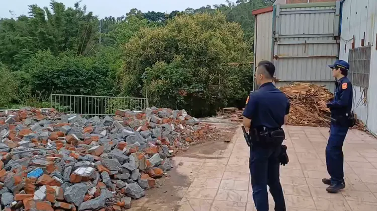警方確認該違章建築拆除完成。警方提供