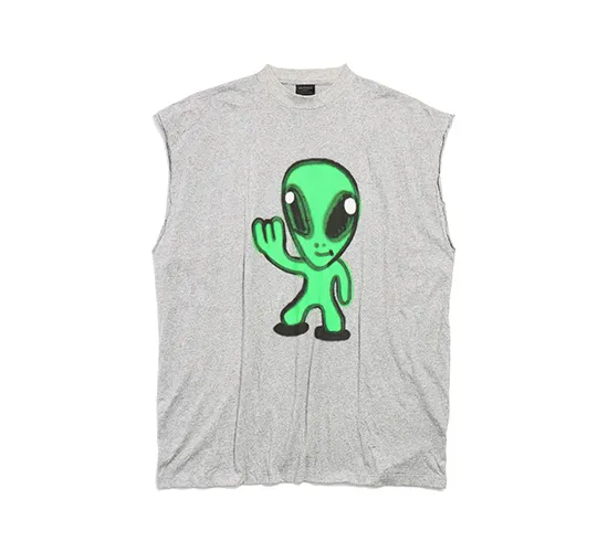 Hi There + Dripley Sleeveless T-shirt in Heather Grey，2萬7000元。品牌提供
