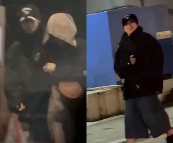 疑似泰民的男生對鏡頭開懷大笑。翻攝論壇