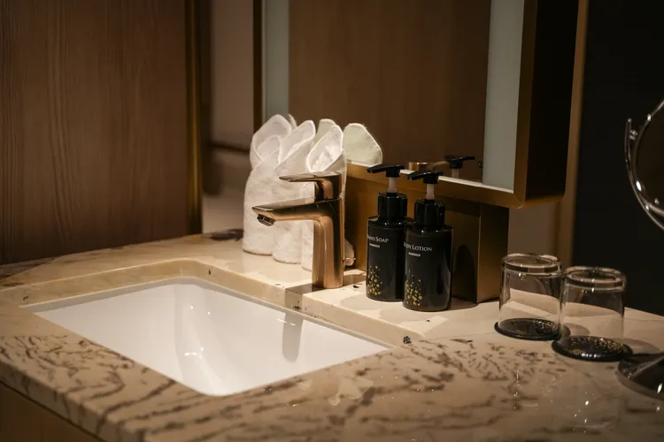 飯店特別與大阪「HAHONICO」品牌共同開發沐浴用品。田欣雲攝影