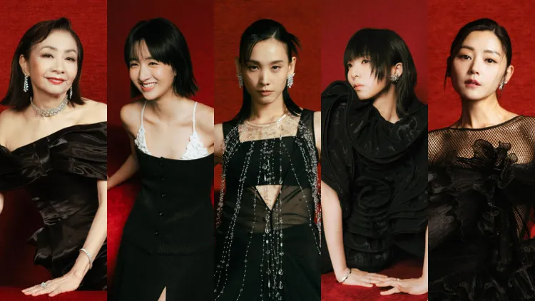 區嘉雯（左起）、許恩怡、談善言、鍾雪瑩和衛詩雅角逐影后。香港電影金像獎提供
