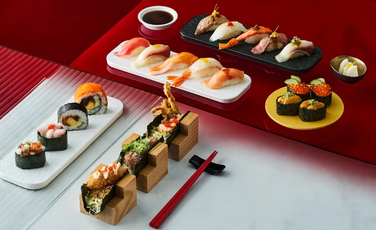 貓將壽司提供超過55項不同類型的現點現做壽司，還有燒物、刺身等上百種日料。饗賓集團提供