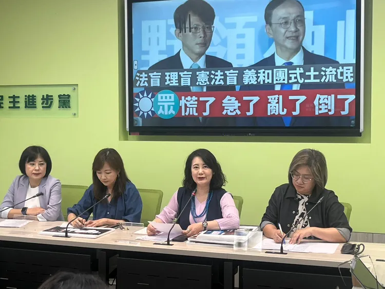 民進黨立法院黨團今針對在野黨領袖峰會，召開記者會回應。記者葉家瑋攝