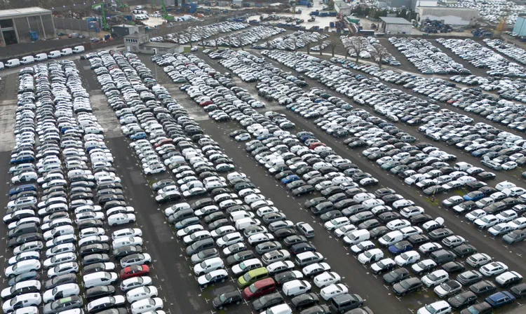 盟對美國提議汽車和其他工業產品「零對零」關稅方案。圖為剛出廠的德國汽車。美聯社