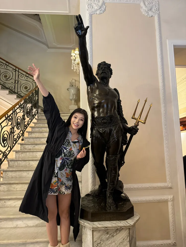 殷琦與老公到羅馬旅行。伊林娛樂提供