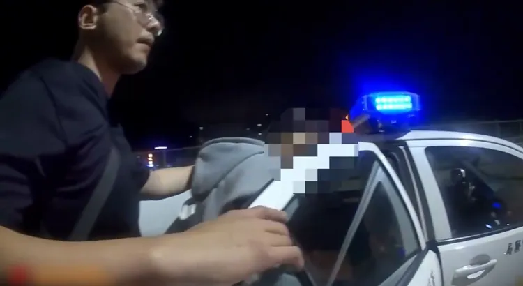 警方於關渡橋下花圃尋獲玩具槍。翻攝畫面