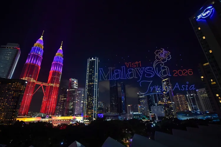 「2026馬來西亞旅遊年」無人機表演。馬來西亞觀光局提供