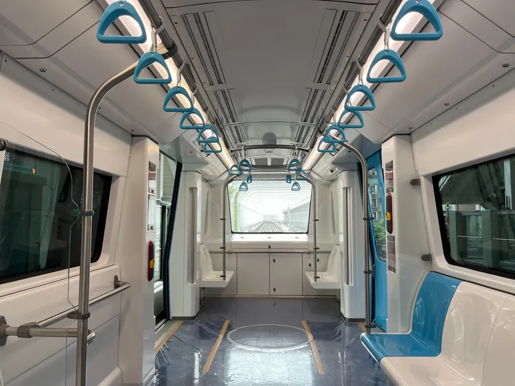 三鶯線列車持續無人駕駛跑車中。捷運局提供