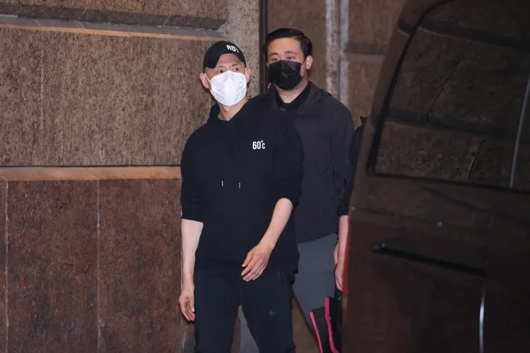 張學友小巨蛋上班前畫面曝光。彭欣偉攝