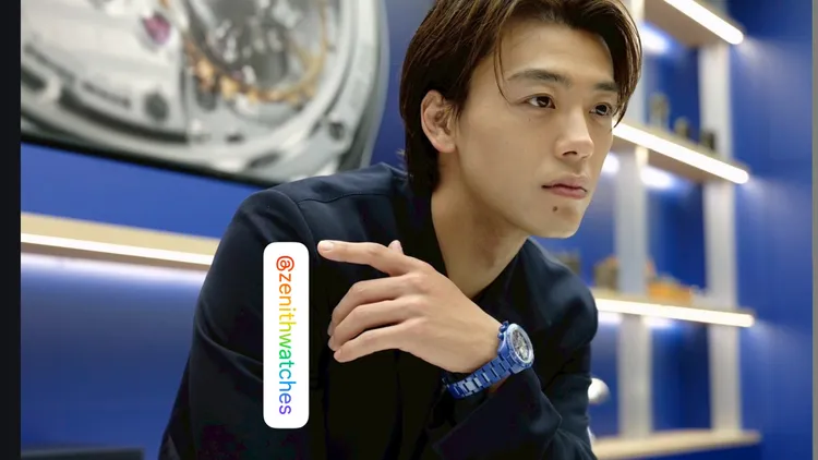 日本男星竹內涼真親臨WW錶展ZENITH的展場。翻攝竹內涼真IG