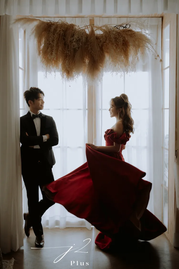 賴慧如與老公劉家銘婚紗超浪漫。圖／J2 Plus婚紗攝影提供