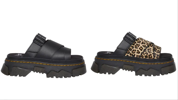 Dr. Martens「Mattison Slide涼拖鞋」，各6280元。品牌提供