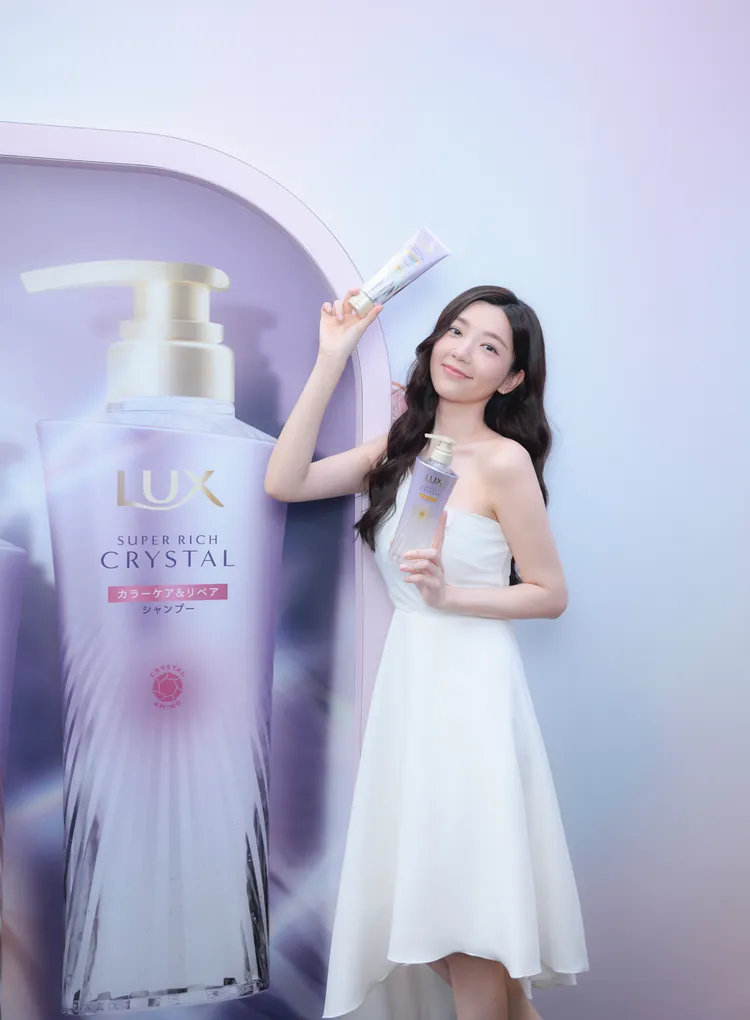 郭雪芙今日出席代言的麗仕LUX活動。品牌提供