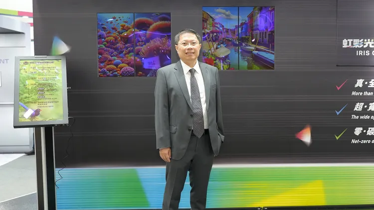 虹彩光電董事長兼總經理廖奇璋博士。虹彩光電提供