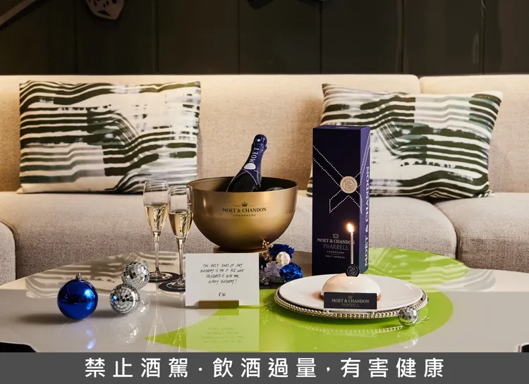 即日起至5/15預訂「主場焦點 Let Us Celebrate You!」住房專案，可享單瓶酩悅香檳、香檳芒果慕斯蛋糕與兩客自助式早餐（圖為非凡套房）。業者提供